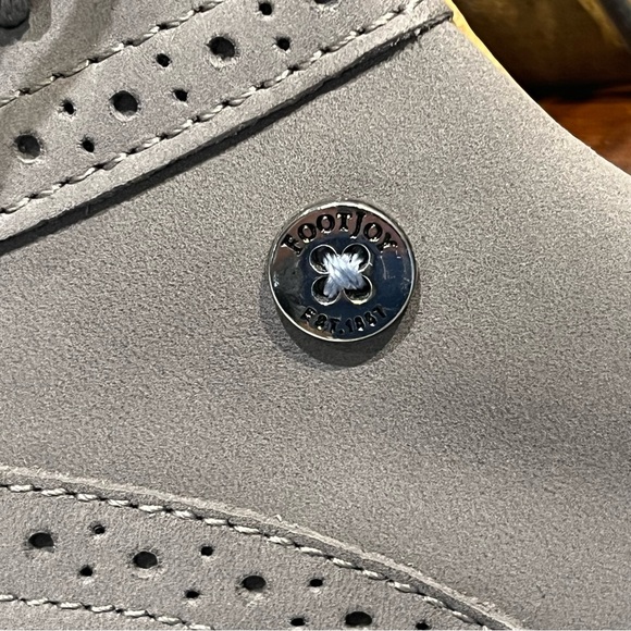 FootJoy Sport Retro Spike-less golf shoes, gray wingtips. Size 8.5 - Picture 5 of 16